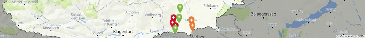 Kartenansicht für Apotheken-Notdienste in der Nähe von Sankt Peter im Sulmtal (Deutschlandsberg, Steiermark)